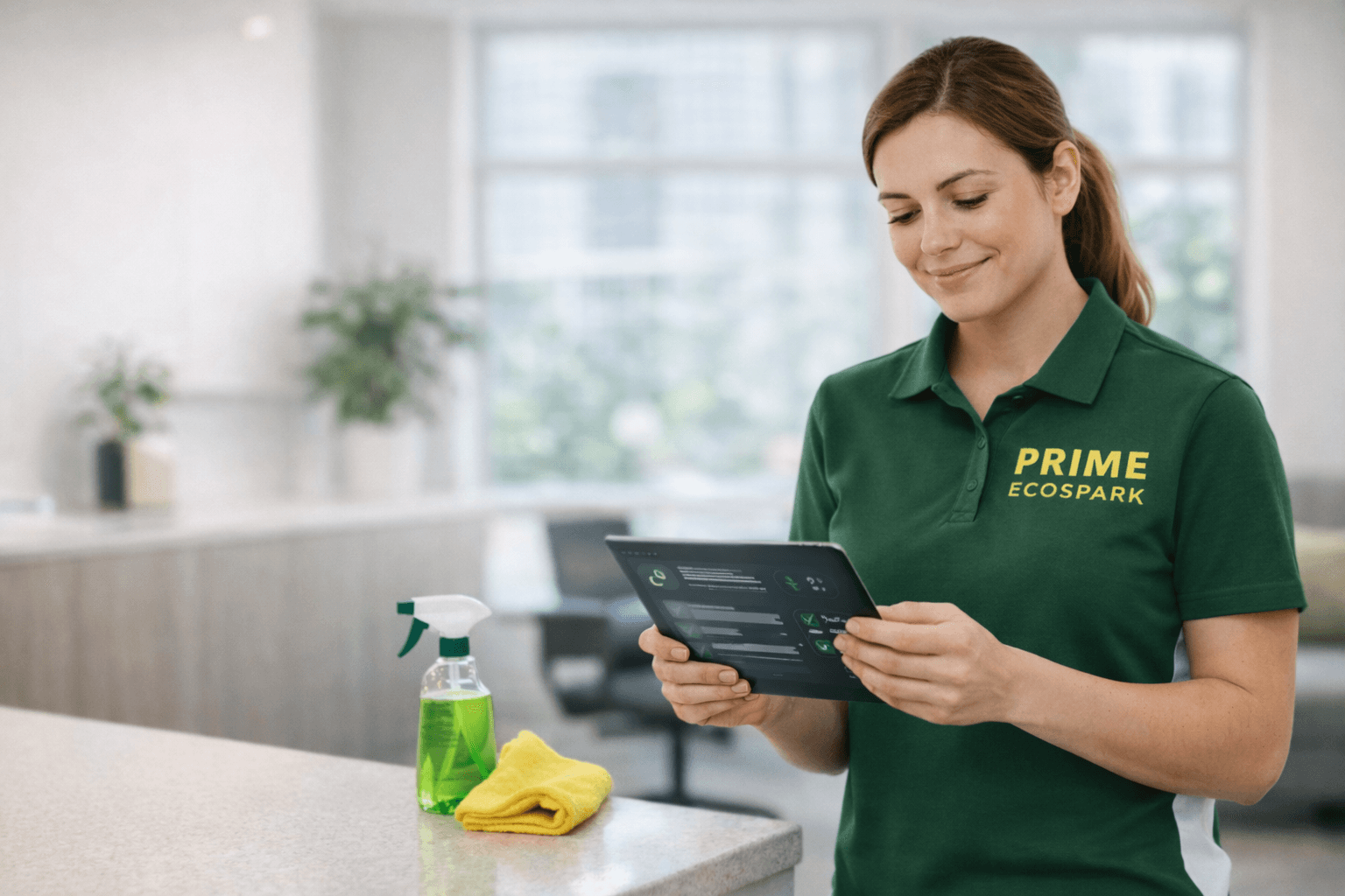 Prime EcoSpark AI-Powered Quote hero image for cleaning service estimates.